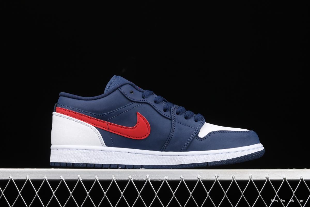 Air Jordan 1 Low Patriot Blue Red low Gang Culture Leisure Sports Board shoes CZ8454-400