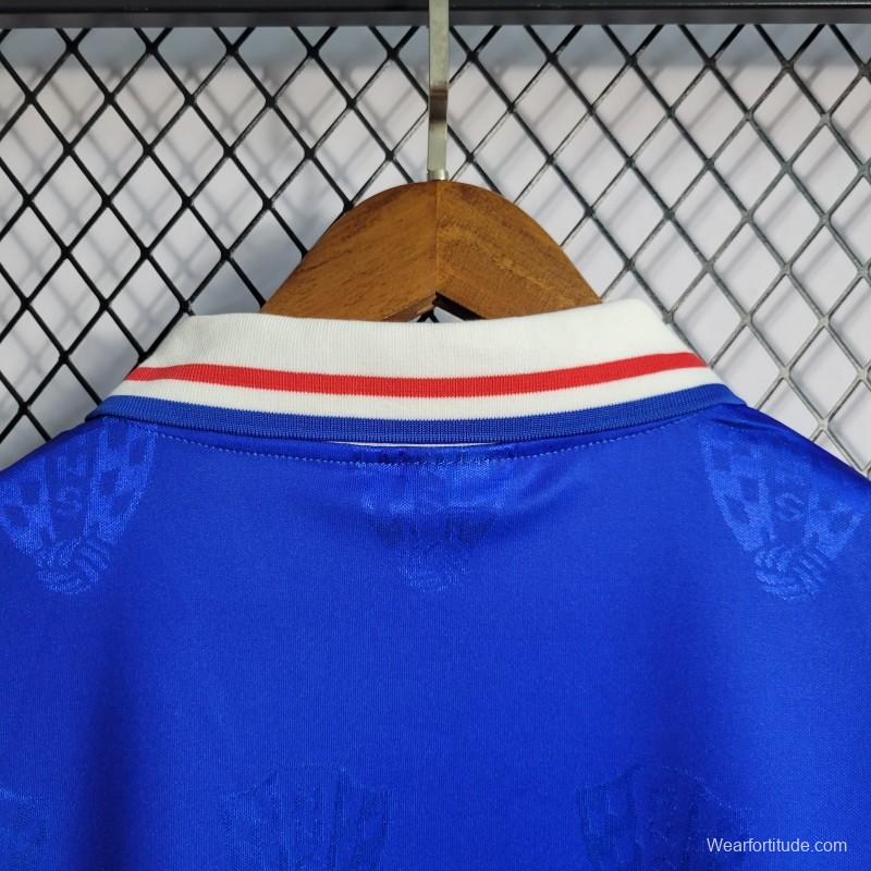 Retro 1998 Croatia Away Blue Jersey