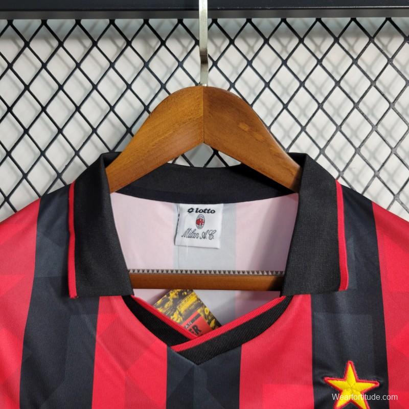 Retro 93-94 AC Milan Home Soccer Jersey