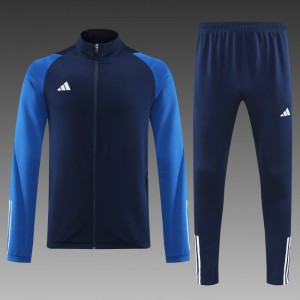 23/24 Adidas Black Blue Full Zipper Jacket+Pants