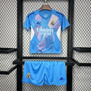 24/25 Kids Real Madrid Blue Goalkeeper Jersey